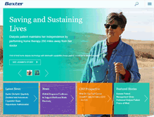 Tablet Screenshot of baxter.com